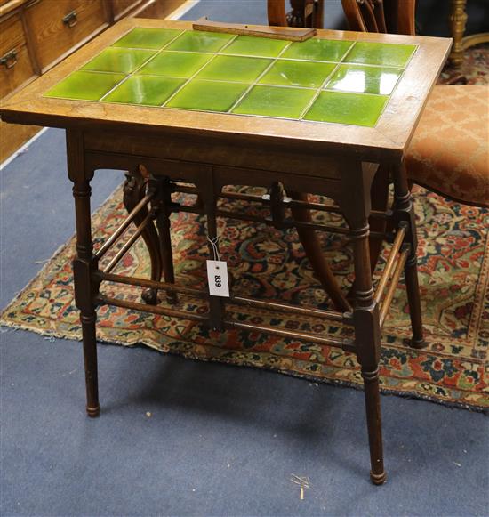 An Arts & Crafts oak rectangular centre table, probably Liberty & Co. 65 x 44cm